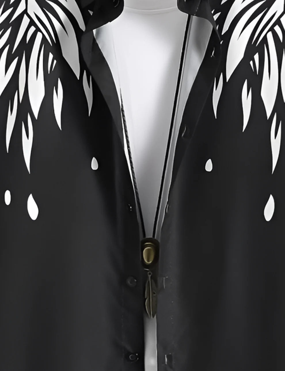 Black Abstract Splash Short Sleeve Shirt – Modern Graphic Button-Down Casual Shirt