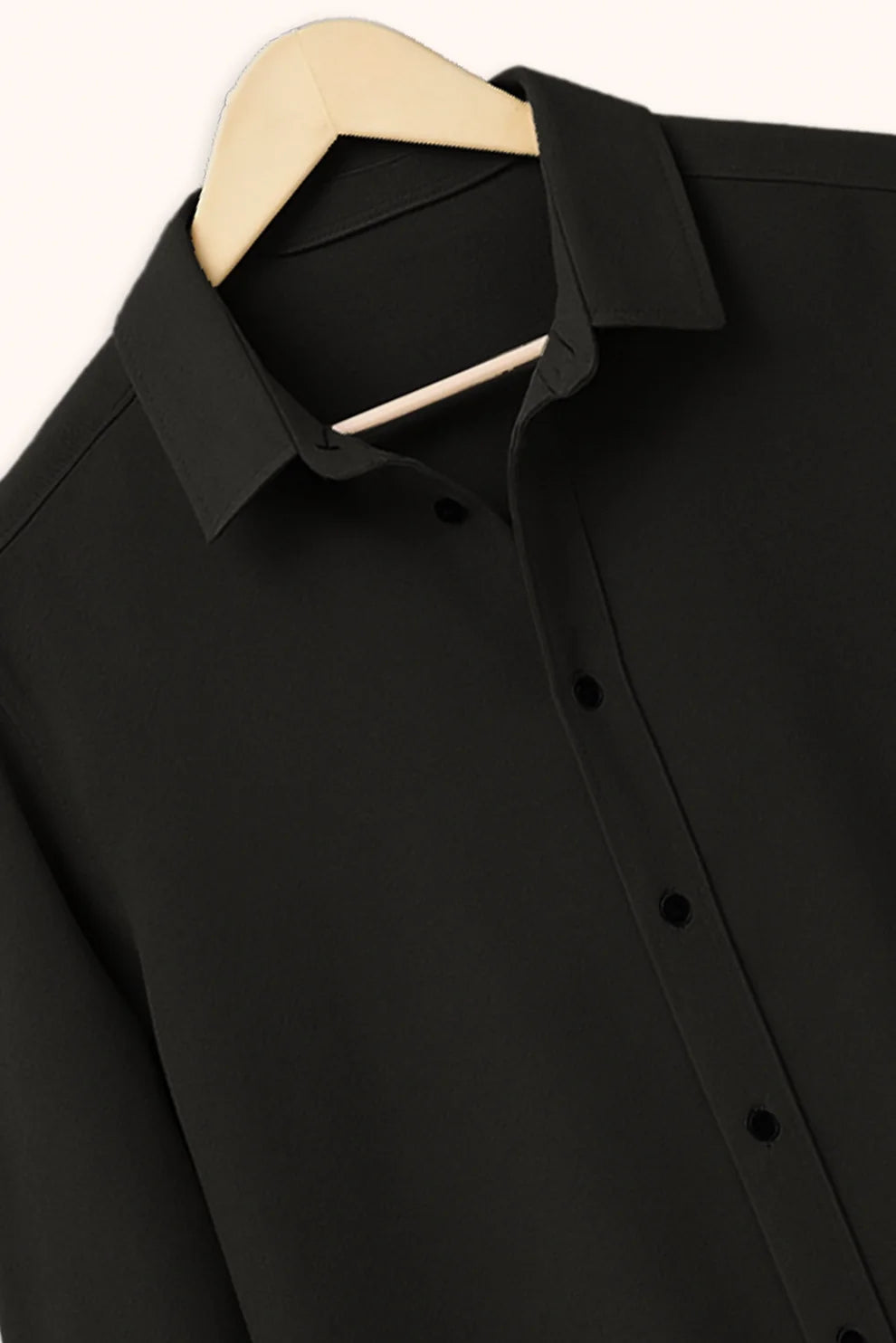 Premium Black Solid Full Sleeve Shirt – Slim Fit Formal & Casual Wear