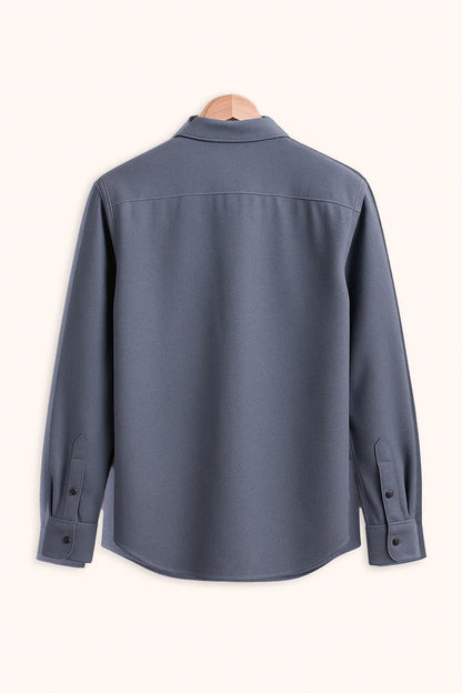 Premium Blue Solid Full Sleeve Shirt – Slim Fit Formal & Casual Wear