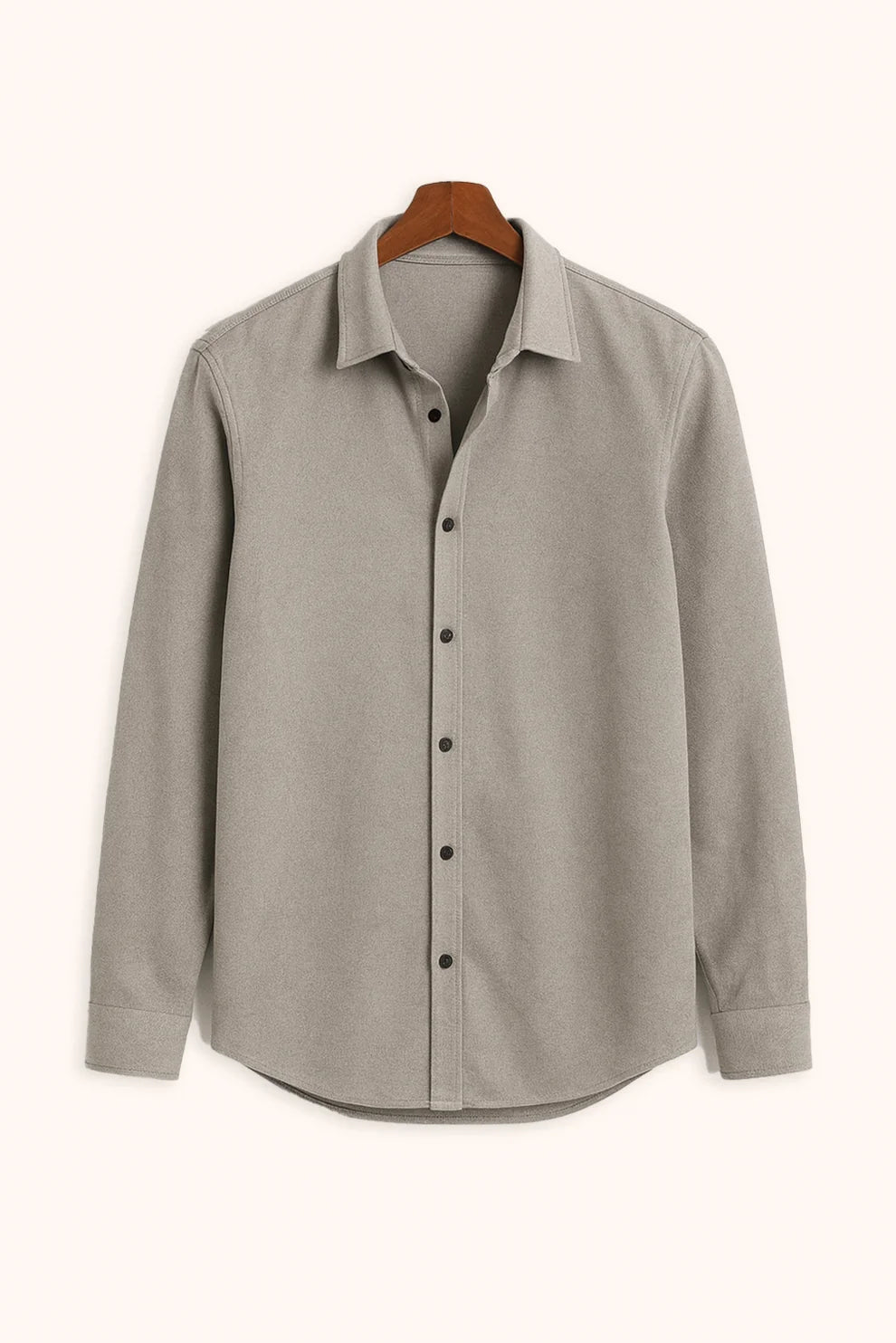 Premium Grey Solid Full Sleeve Shirt – Slim Fit Formal & Casual Wear
