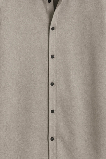 Premium Grey Solid Full Sleeve Shirt – Slim Fit Formal & Casual Wear