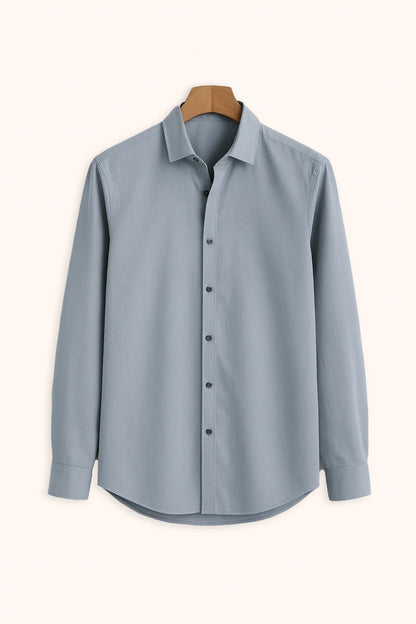 Premium Sky Blue Solid Full Sleeve Shirt – Slim Fit Formal & Casual Wear