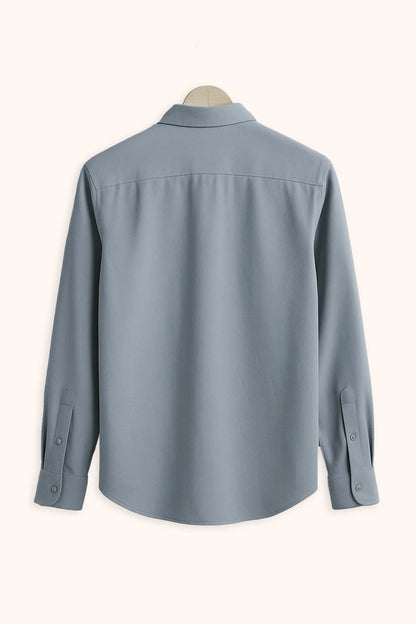 Premium Sky Blue Solid Full Sleeve Shirt – Slim Fit Formal & Casual Wear